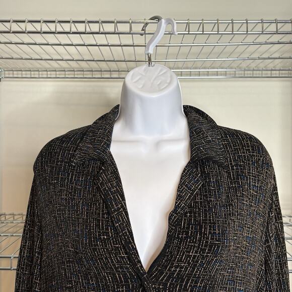 Vintage Softwear by Mark Singer Women's Abstract Print Button Up Blouse One Size - Picture 8 of 12